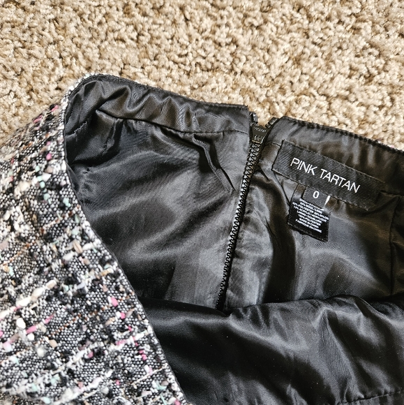 Pink Tartan Tweed Skirt - Picture 4 of 6